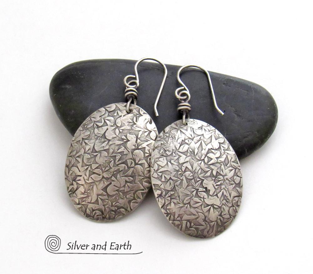 Contemporary sterling 2025 silver earrings